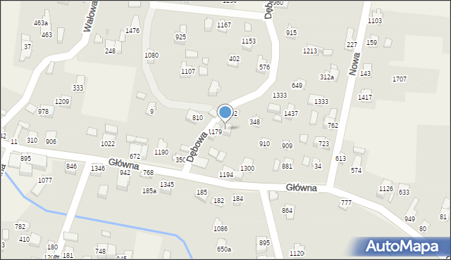 Radziechowy, Dębowa, 8, mapa Radziechowy