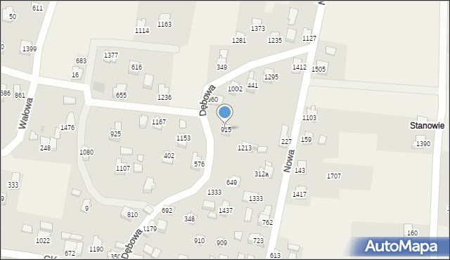 Radziechowy, Dębowa, 915, mapa Radziechowy