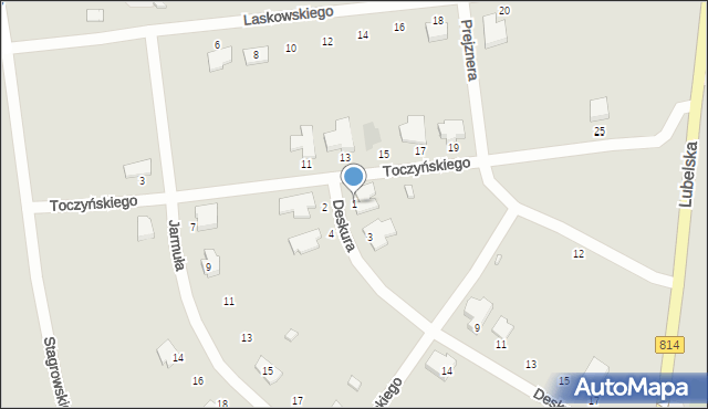 Radzyń Podlaski, Deskura Bronisława, 1, mapa Radzyń Podlaski
