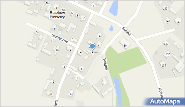 Ruszków Pierwszy, Dębowa, 5, mapa Ruszków Pierwszy