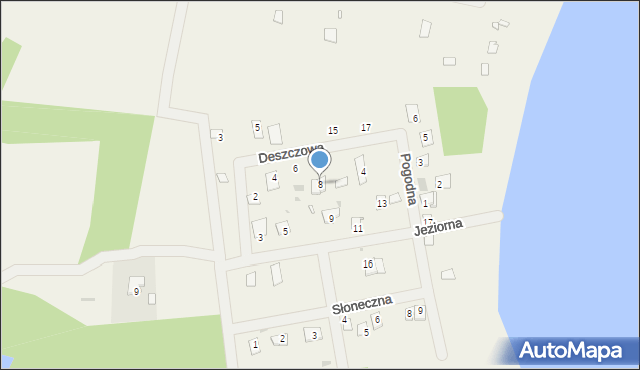 Rybczyzna, Deszczowa, 8, mapa Rybczyzna