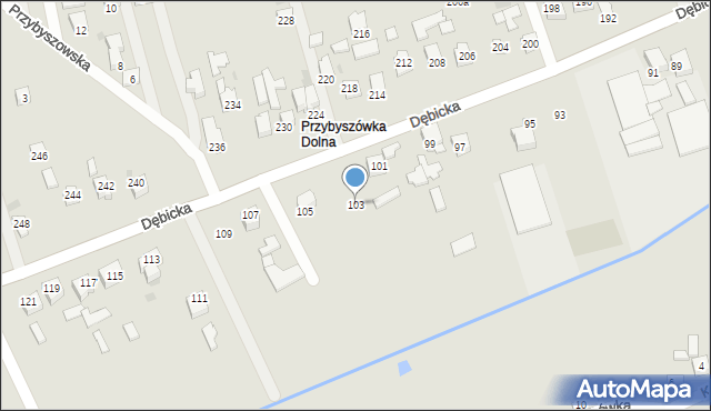 Rzeszów, Dębicka, 103, mapa Rzeszów