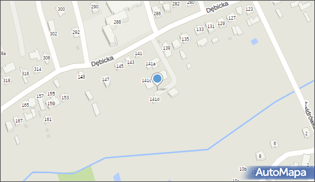 Rzeszów, Dębicka, 141b, mapa Rzeszów