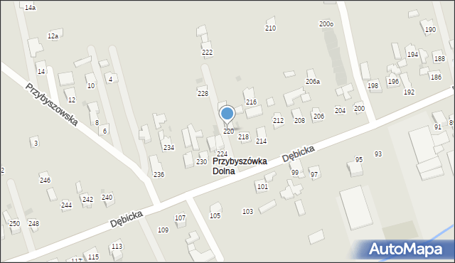 Rzeszów, Dębicka, 220, mapa Rzeszów