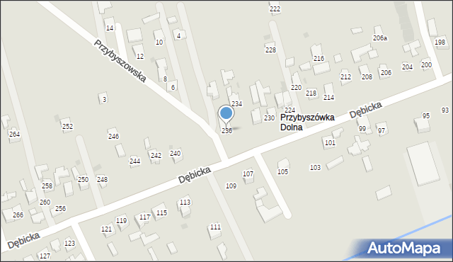 Rzeszów, Dębicka, 236, mapa Rzeszów