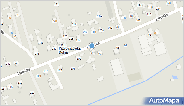 Rzeszów, Dębicka, 99, mapa Rzeszów