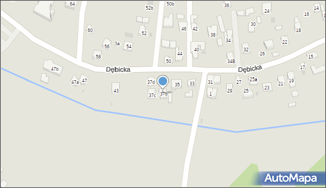 Rzeszów, Dębicka, 37b, mapa Rzeszów