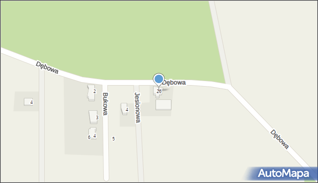 Santocko, Dębowa, 26, mapa Santocko