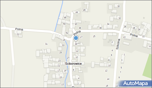 Ściborowice, Dębowa, 14, mapa Ściborowice