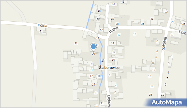 Ściborowice, Dębowa, 29, mapa Ściborowice