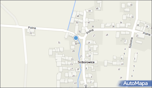 Ściborowice, Dębowa, 33, mapa Ściborowice