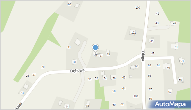 Siepraw, Dębowa, 35, mapa Siepraw