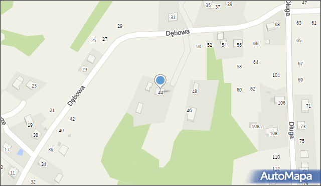 Siepraw, Dębowa, 44, mapa Siepraw