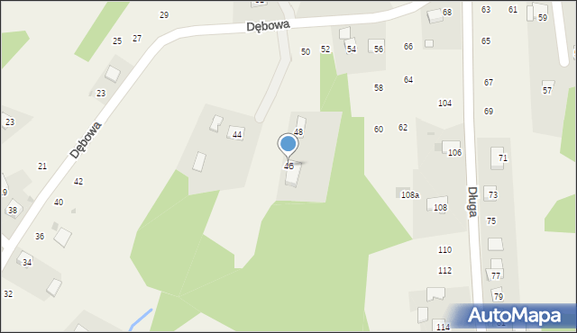 Siepraw, Dębowa, 46, mapa Siepraw