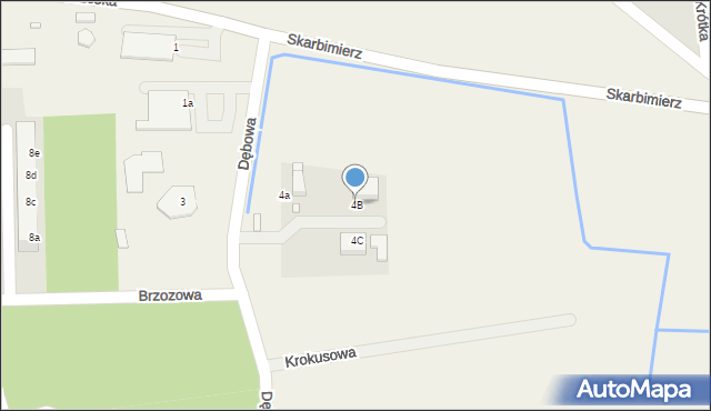 Skarbimierz-Osiedle, Dębowa, 4B, mapa Skarbimierz-Osiedle