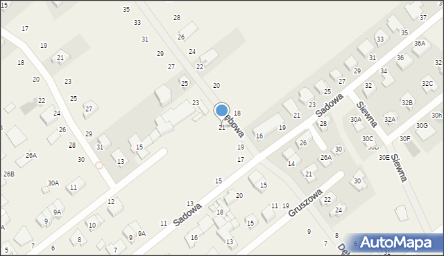 Skórzewo, Dębowa, 21, mapa Skórzewo