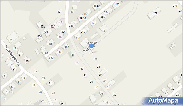 Skórzewo, Dębowa, 32, mapa Skórzewo