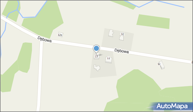 Skrzyszów, Dębowa, 13, mapa Skrzyszów