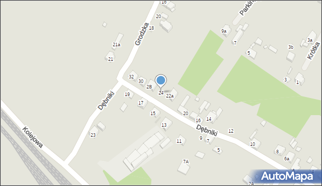 Sławków, Dębniki, 24, mapa Sławków