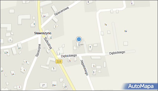 Sławoszyno, Dębickiego Stanisława, 3, mapa Sławoszyno