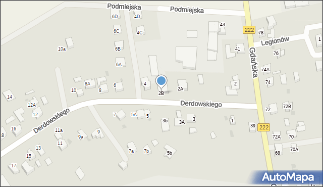 Starogard Gdański, Derdowskiego Hieronima, 2B, mapa Starogard Gdański