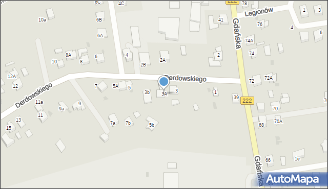 Starogard Gdański, Derdowskiego Hieronima, 3A, mapa Starogard Gdański