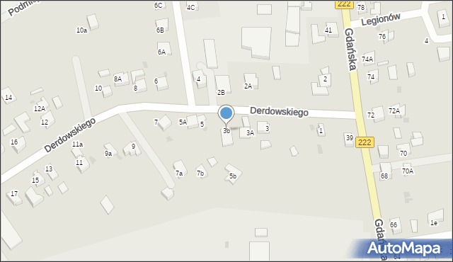 Starogard Gdański, Derdowskiego Hieronima, 3b, mapa Starogard Gdański