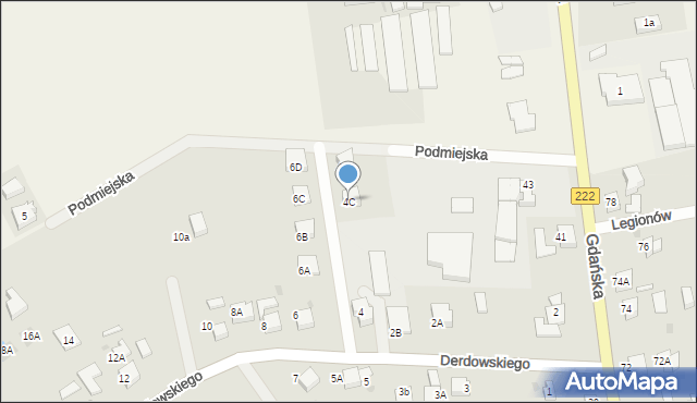 Starogard Gdański, Derdowskiego Hieronima, 4C, mapa Starogard Gdański