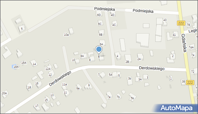 Starogard Gdański, Derdowskiego Hieronima, 6, mapa Starogard Gdański