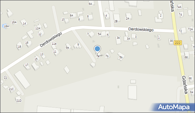 Starogard Gdański, Derdowskiego Hieronima, 7a, mapa Starogard Gdański