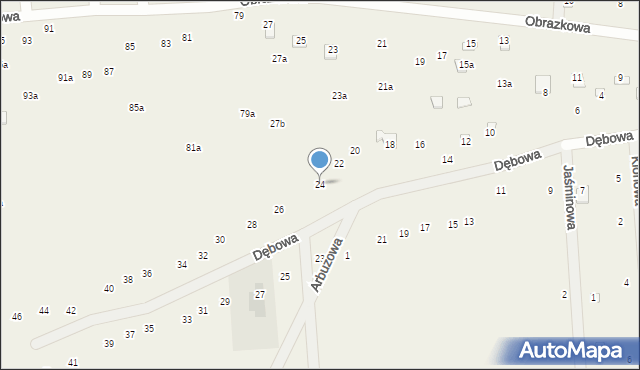 Stawinoga, Dębowa, 24, mapa Stawinoga