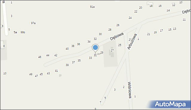 Stawinoga, Dębowa, 31, mapa Stawinoga