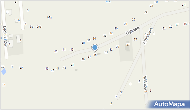 Stawinoga, Dębowa, 35, mapa Stawinoga