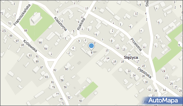 Stężyca, Dęblińska, 6, mapa Stężyca