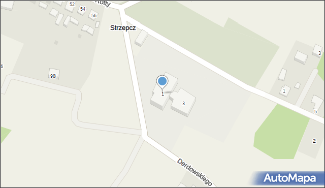 Strzepcz, Derdowskiego Hieronima, 1, mapa Strzepcz