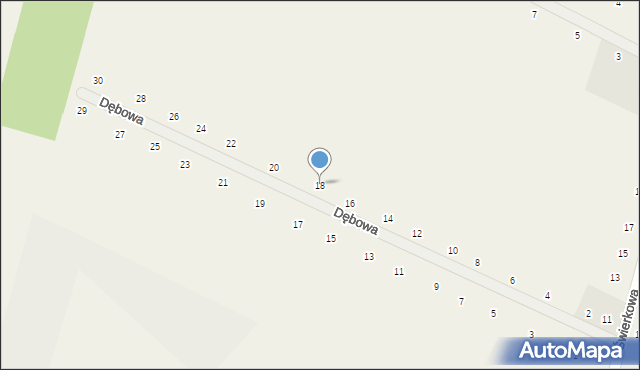 Suszno, Dębowa, 18, mapa Suszno