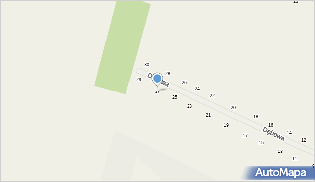 Suszno, Dębowa, 27, mapa Suszno