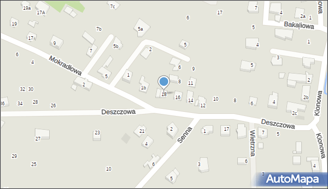 Szczecin, Deszczowa, 18, mapa Szczecina