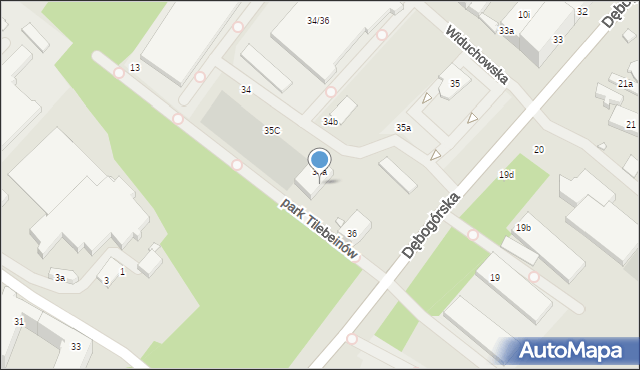 Szczecin, Dębogórska, 35B, mapa Szczecina