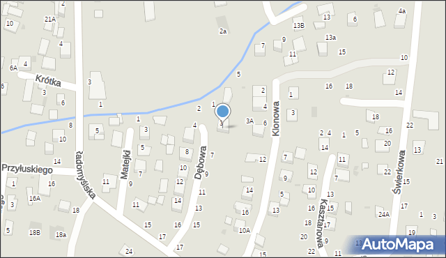 Szczucin, Dębowa, 5, mapa Szczucin