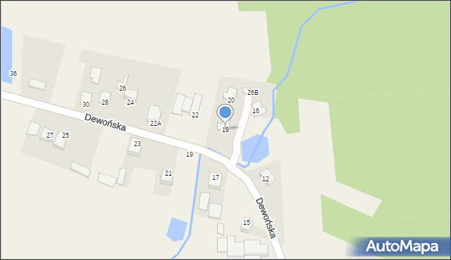 Szewce, Dewońska, 18, mapa Szewce