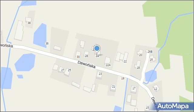 Szewce, Dewońska, 24, mapa Szewce