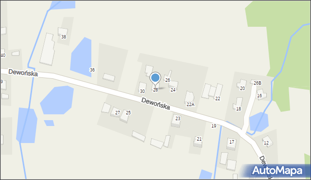 Szewce, Dewońska, 28, mapa Szewce