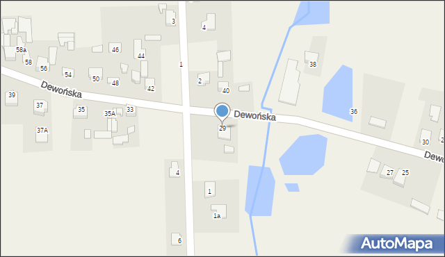 Szewce, Dewońska, 29, mapa Szewce