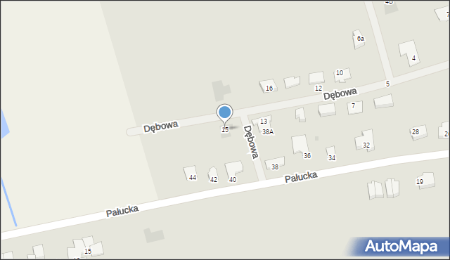 Szubin, Dębowa, 15, mapa Szubin