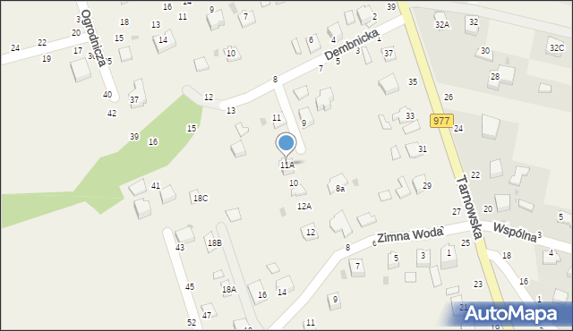 Tarnowiec, Dembnicka, 11A, mapa Tarnowiec