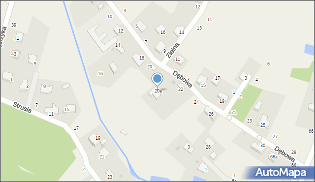 Tenczynek, Dębowa, 20a, mapa Tenczynek