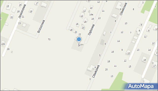 Tresta, Dębowa, 24, mapa Tresta