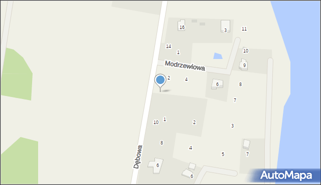 Trzcińsk, Dębowa, 12, mapa Trzcińsk