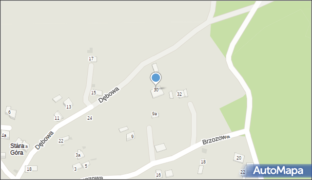 Trzebinia, Dębowa, 30, mapa Trzebinia